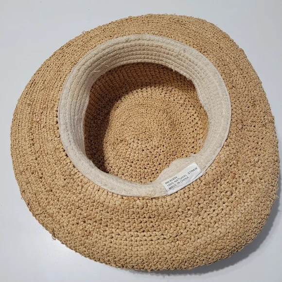 100% straw vintage hat
